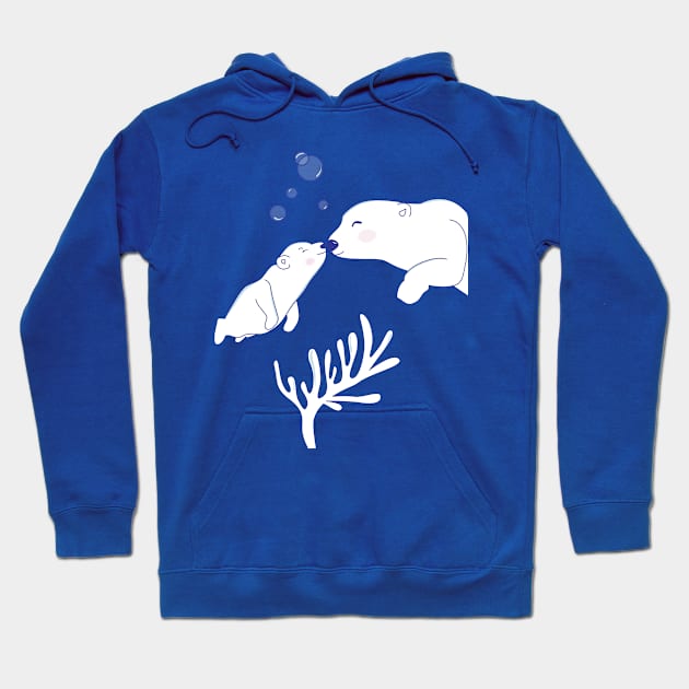 Polar Bears Mom and Son Hoodie by thewishdesigns